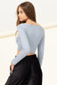 SCOOP NECK LONG SLEEVE CROP TOP - Premium  from HYFVE - Just $17.60! Shop now at Alexi and Gray