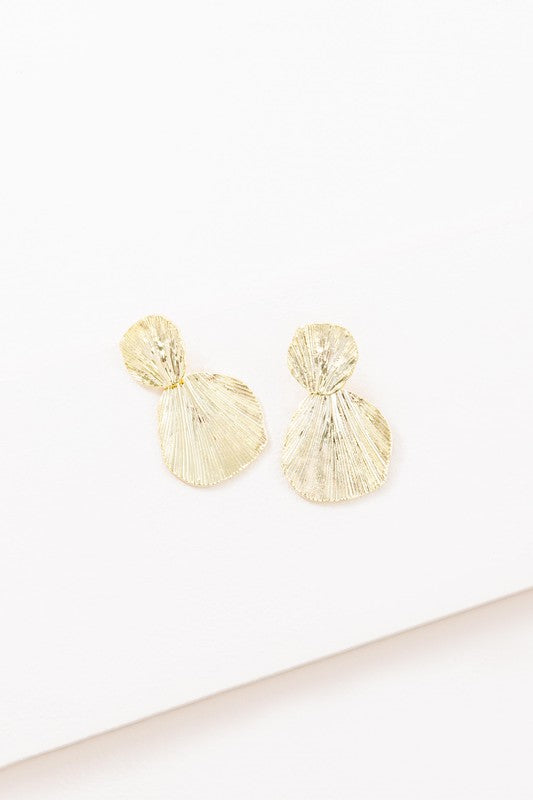Gold Shell Drop Earrings - Premium  from Lovoda - Just $24.00! Shop now at Alexi and Gray