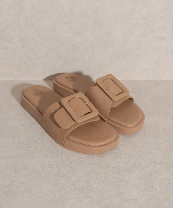 OASIS SOCIETY Daisy - Single Buckle Slide - Premium  from KKE Originals - Just $37.40! Shop now at Alexi and Gray