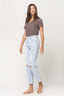 SUPER HIGH RISE DISTRESSED CROP STRAIGHT - Premium  from VERVET by Flying Monkey - Just $43.44! Shop now at Alexi and Gray