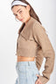 WIDE COLLAR CROPPED CARDIGAN - Premium  from Emory Park - Just $38.03! Shop now at Alexi and Gray