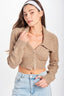 WIDE COLLAR CROPPED CARDIGAN - Premium  from Emory Park - Just $38.03! Shop now at Alexi and Gray