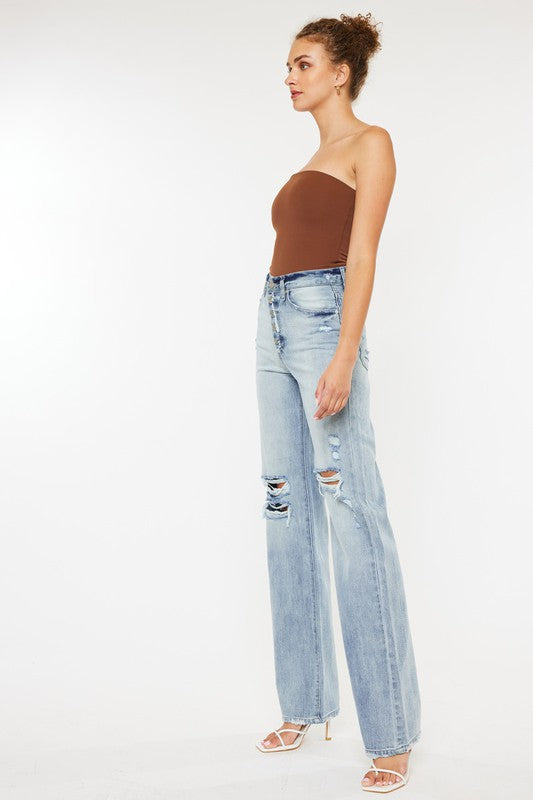 ULTRA HIGH RISE 90'S FLARE JEANS-KC7373ELV4 - Premium  from Kan Can USA - Just $47.20! Shop now at Alexi and Gray