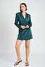 WRAPPED BLAZER MINI DRESS WITH DRAWSTRING - Premium  from Emory Park - Just $93.60! Shop now at Alexi and Gray