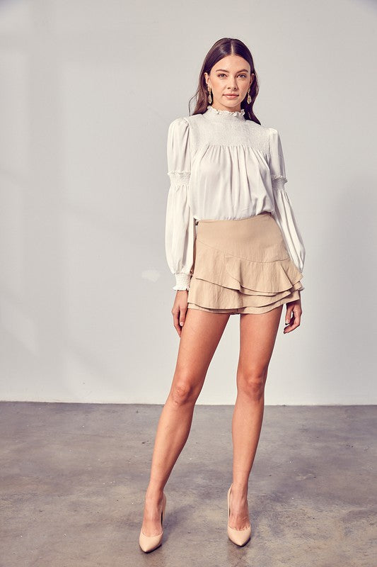 Ruffle Skort - Premium  from Do + Be Collection - Just $36.30! Shop now at Alexi and Gray