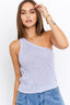 ONE SHOULDER TAPE YARN KNIT TOP - Premium  from LE LIS - Just $22.00! Shop now at Alexi and Gray