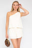 Sleeveless One Shoulder Layered Top Romper - Premium  from Gilli - Just $37.40! Shop now at Alexi and Gray