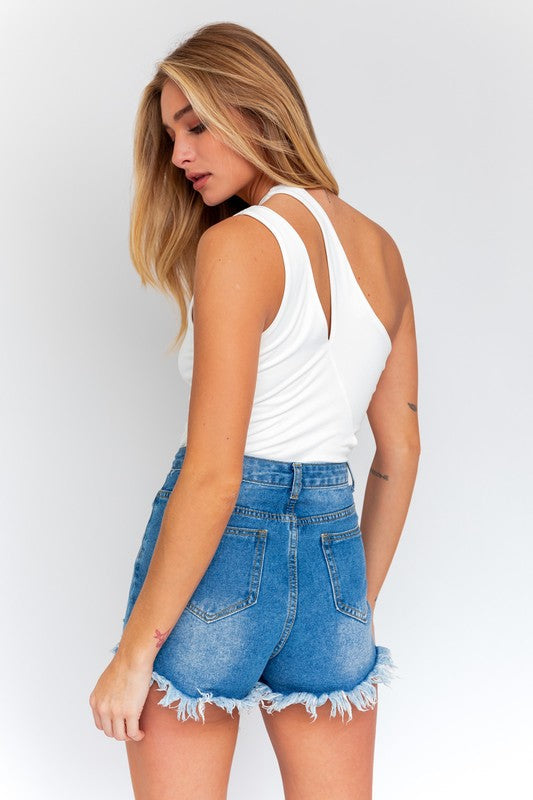 CUT OUT TANK BODYSUIT - Premium  from LE LIS - Just $24.20! Shop now at Alexi and Gray