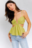 GABRIELLA CUT OUT SPAGHETTI TOP - Premium  from LE LIS - Just $35.28! Shop now at Alexi and Gray