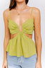 GABRIELLA CUT OUT SPAGHETTI TOP - Premium  from LE LIS - Just $35.28! Shop now at Alexi and Gray