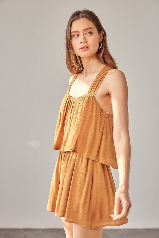 SHIRRING DETAIL ROMPER - Premium  from Mustard Seed - Just $24.26! Shop now at Alexi and Gray