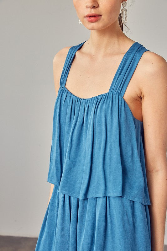 SHIRRING DETAIL ROMPER - Premium  from Mustard Seed - Just $48.50! Shop now at Alexi and Gray