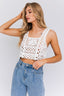 SLEEVELESS CROCHET TOP - Premium  from LE LIS - Just $28.60! Shop now at Alexi and Gray