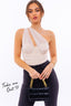 ONE SHOULDER DETAIL MESH BODYSUIT - Premium  from LE LIS - Just $40.70! Shop now at Alexi and Gray