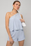 Sleeveless One Shoulder Layered Top Romper - Premium  from Gilli - Just $37.40! Shop now at Alexi and Gray