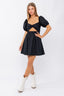 HALF SLEEVE TWISTED FRONT DRESS - Premium  from LE LIS - Just $42.84! Shop now at Alexi and Gray