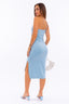 ONE SHOULDER MIDI DRESS - Premium  from LE LIS - Just $33.00! Shop now at Alexi and Gray