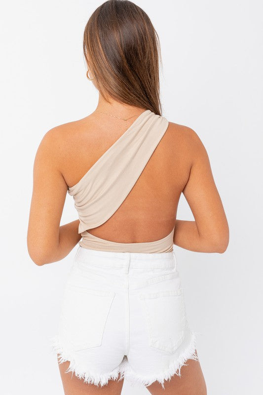 ONE SHOULDER BODYSUIT - Premium  from LE LIS - Just $25.30! Shop now at Alexi and Gray