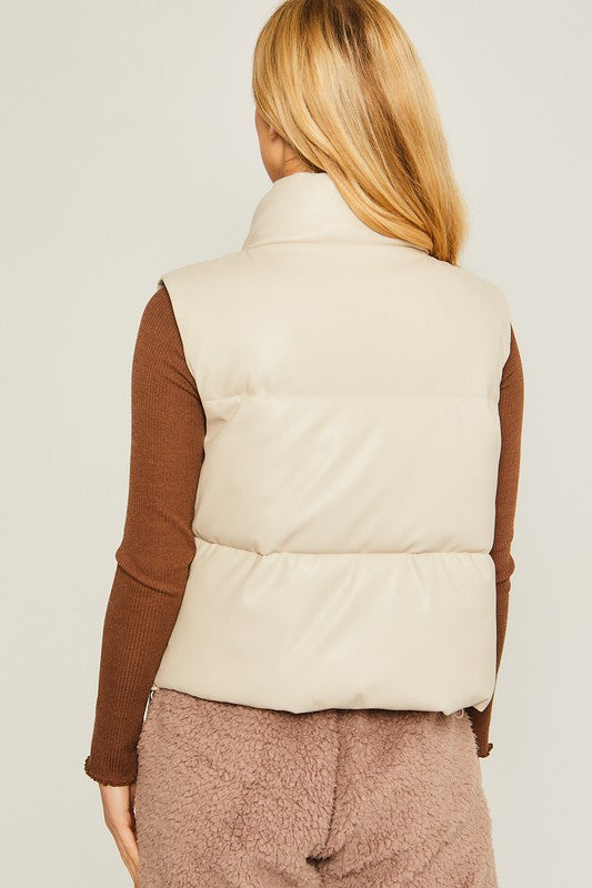 PU Padded Vest - Premium  from Love Tree - Just $30.80! Shop now at Alexi and Gray