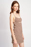 SPAGHETTI STRAP MINI PLAID DRESS - Premium  from Emory Park - Just $52.00! Shop now at Alexi and Gray