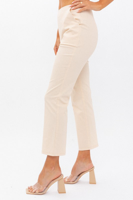 High-Waisted Crop Pants - Premium  from LE LIS - Just $39.60! Shop now at Alexi and Gray