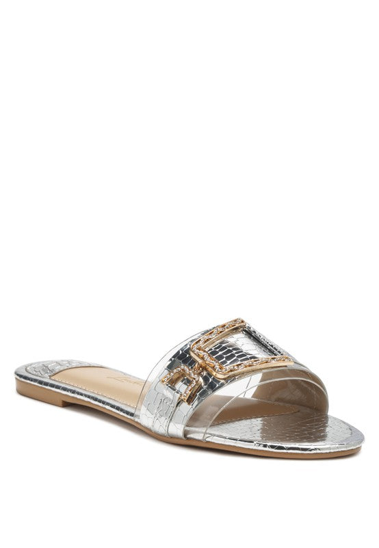 BRILLO JEWEL CROC FLATS - Premium  from Rag Company - Just $46.64! Shop now at Alexi and Gray