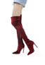 MADMAN STRETCH HIGH HEEL VELVET BOOT - Premium  from Rag Company - Just $82.72! Shop now at Alexi and Gray