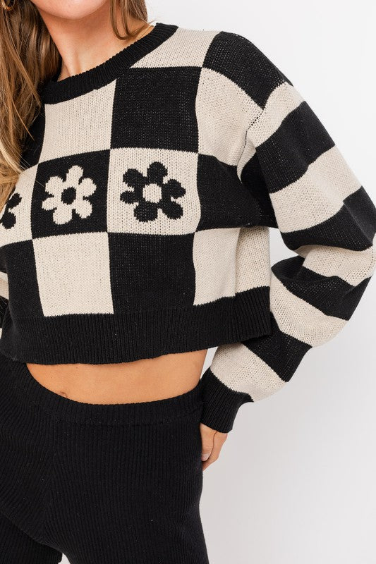 LONG SLEEVE CROP SWEATER - Premium  from LE LIS - Just $45.10! Shop now at Alexi and Gray