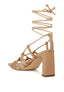 STRINGS ATTACH BRAIDED TIE UP BLOCK HEELED SANDAL - Premium  from Rag Company - Just $55.20! Shop now at Alexi and Gray