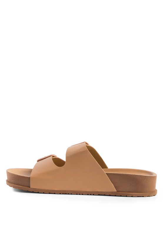 MINATA PLATFORM BUCKLED SLIDE SANDALS - Premium  from Rag Company - Just $28.78! Shop now at Alexi and Gray