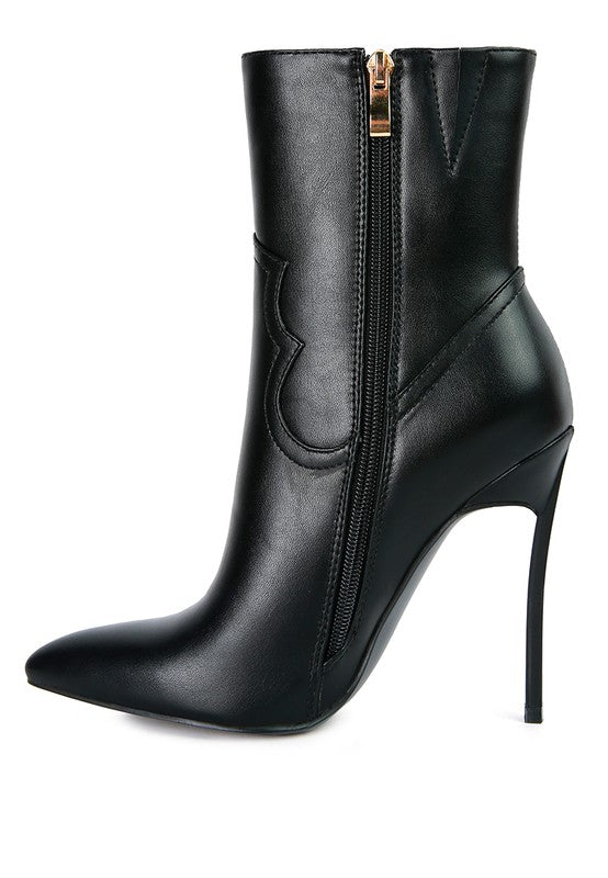JENNER High Heel Cowgirl Ankle Boot - Premium  from Rag Company - Just $71.30! Shop now at Alexi and Gray