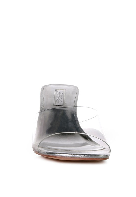 Clear Flirt Clear Strap Slip On Heels - Premium  from Rag Company - Just $47.20! Shop now at Alexi and Gray
