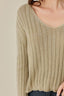 V NECK WASHED CROP SWEATER - Premium  from Mustard Seed - Just $55! Shop now at Alexi and Gray