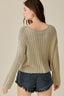 V NECK WASHED CROP SWEATER - Premium  from Mustard Seed - Just $55! Shop now at Alexi and Gray