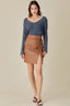 V NECK WASHED CROP SWEATER - Premium  from Mustard Seed - Just $55! Shop now at Alexi and Gray