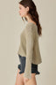 V NECK WASHED CROP SWEATER - Premium  from Mustard Seed - Just $55! Shop now at Alexi and Gray