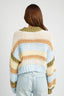 MULTI STRIPED SWEATER WITH MOCK NECK