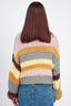 MULTI STRIPED SWEATER WITH MOCK NECK