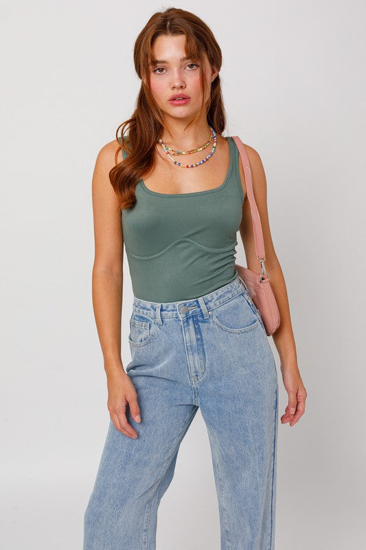 Sleeveless Bodysuit - Premium  from LE LIS - Just $24.20! Shop now at Alexi and Gray
