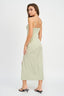 SPAGHETTI STRAP MIDI DRESS WITH SLIT - Premium  from Emory Park - Just $65.00! Shop now at Alexi and Gray