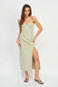 SPAGHETTI STRAP MIDI DRESS WITH SLIT - Premium  from Emory Park - Just $65.00! Shop now at Alexi and Gray