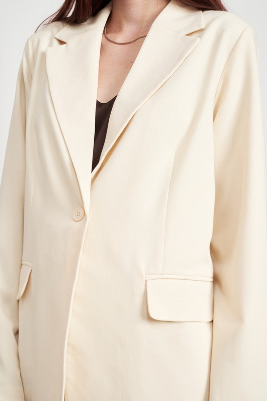 OVERSIZED CUTEDGE DETAIL BLAZER - Premium  from Emory Park - Just $62.80! Shop now at Alexi and Gray