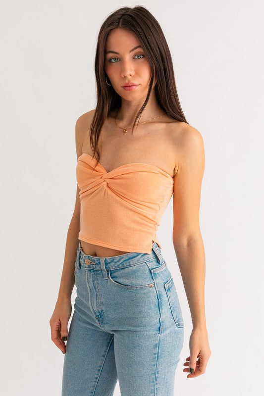 TWIST TUBE CROP TOP - Premium  from LE LIS - Just $22.00! Shop now at Alexi and Gray