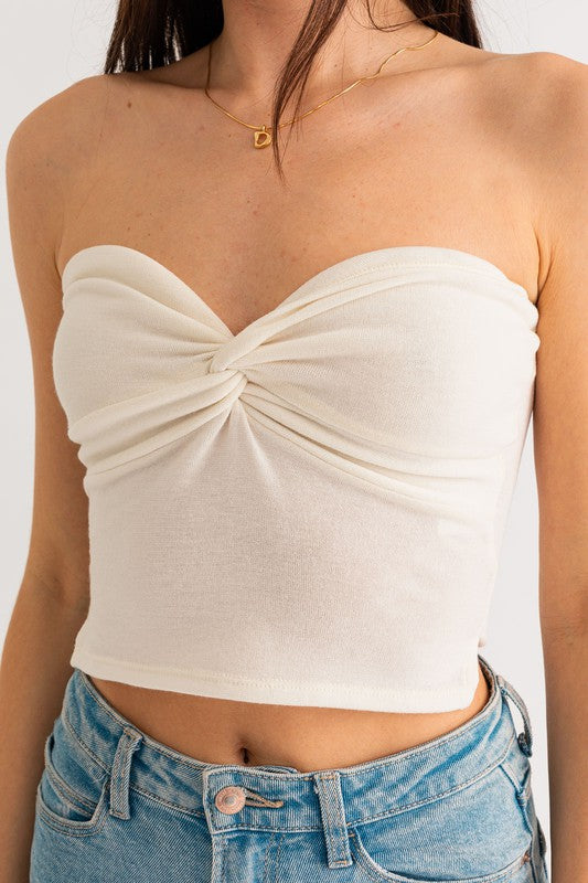 TWIST TUBE CROP TOP - Premium  from LE LIS - Just $22.00! Shop now at Alexi and Gray