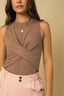 SLEEVELESS CROSS DETAIL BODYSUIT - Premium  from Gilli - Just $27.52! Shop now at Alexi and Gray