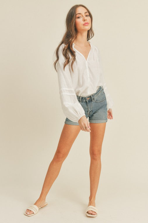 Button Top - Premium  from Lush Clothing - Just $40.14! Shop now at Alexi and Gray