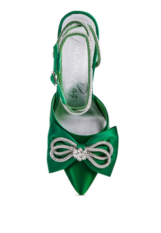 Winged High Heel Rhinestone Embellished Sandals - Premium  from Rag Company - Just $74.40! Shop now at Alexi and Gray