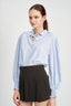 BUTTON UP COLLARED BLOUSE WITH SMOCKING - Premium  from Emory Park - Just $46.80! Shop now at Alexi and Gray