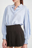 BUTTON UP COLLARED BLOUSE WITH SMOCKING - Premium  from Emory Park - Just $46.80! Shop now at Alexi and Gray