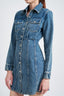 DENIM SHIRT DRESS WTIH CINCHED WAIST - Premium  from Emory Park - Just $80.60! Shop now at Alexi and Gray